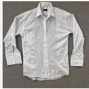 Eton Dress Shirt Men 16-41 White Long Sleeve Slim Fit Tuxedo Collared Button Up